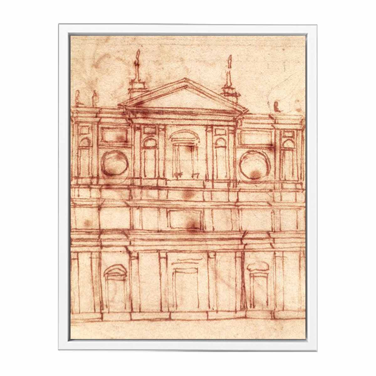 Project for the façade of San Lorenzo, Florence By Michelangelo Buonarroti