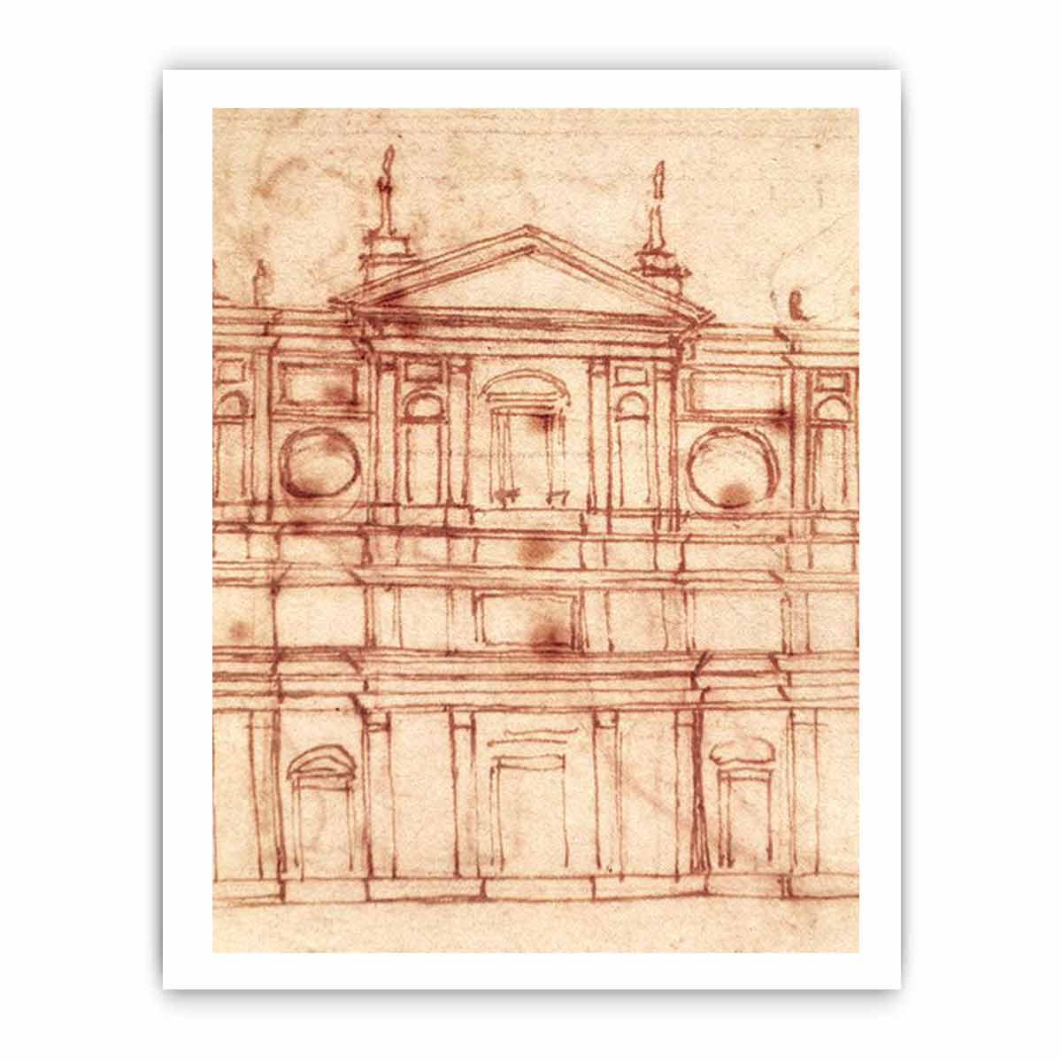 Project for the façade of San Lorenzo, Florence By Michelangelo Buonarroti