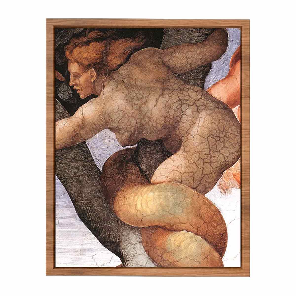 The Fall and Expulsion from Garden of Eden (detail) By Michelangelo Buonarroti