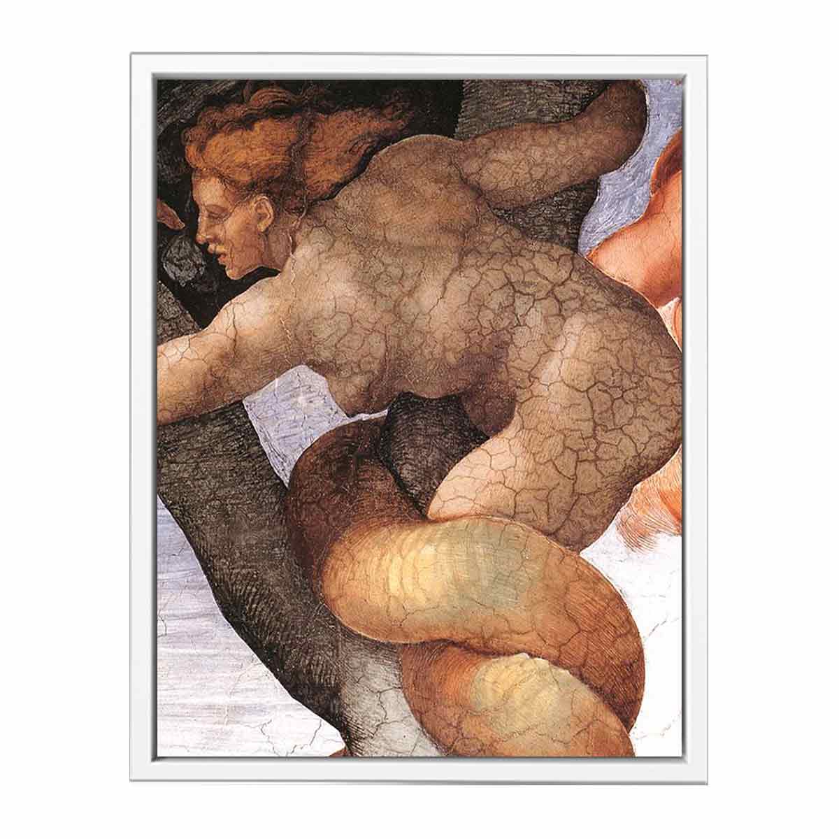 The Fall and Expulsion from Garden of Eden (detail) By Michelangelo Buonarroti