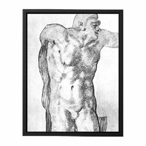 Study of a Nude Man By Michelangelo Buonarroti