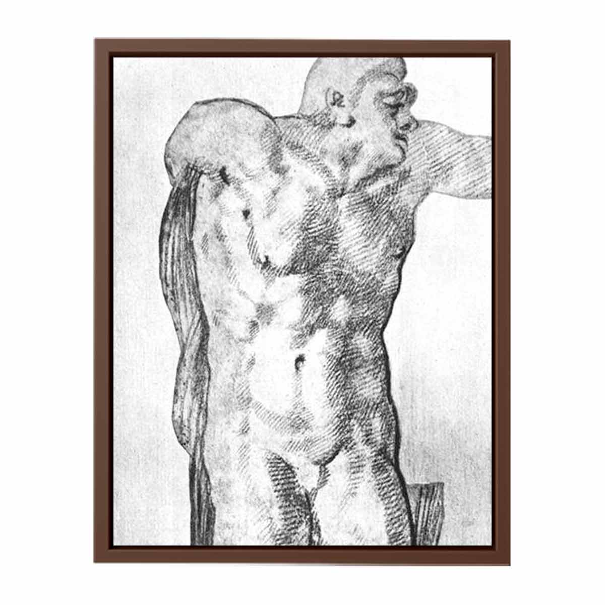 Study of a Nude Man By Michelangelo Buonarroti