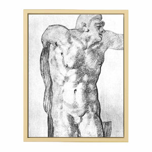 Study of a Nude Man By Michelangelo Buonarroti