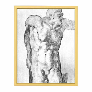 Study of a Nude Man By Michelangelo Buonarroti