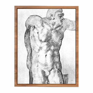 Study of a Nude Man By Michelangelo Buonarroti