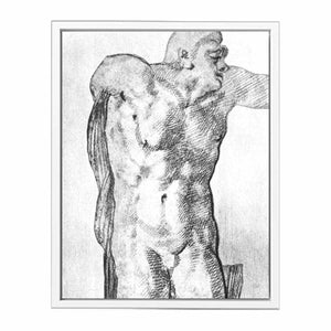 Study of a Nude Man By Michelangelo Buonarroti