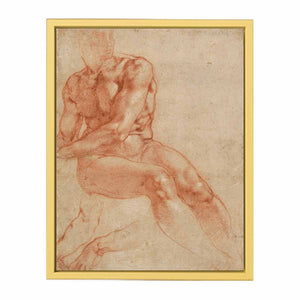 Male Nude Study By Michelangelo Buonarroti