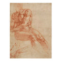Male Nude Study By Michelangelo Buonarroti