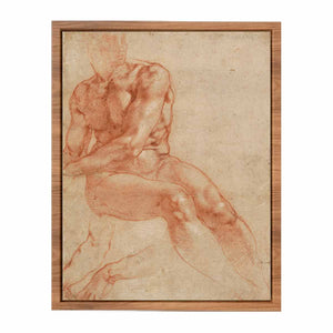 Male Nude Study By Michelangelo Buonarroti