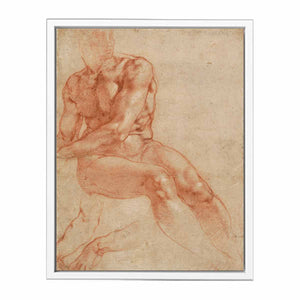 Male Nude Study By Michelangelo Buonarroti
