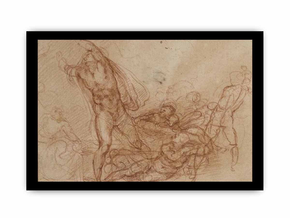 Study for a Resurrection of Christ By Michelangelo Buonarroti