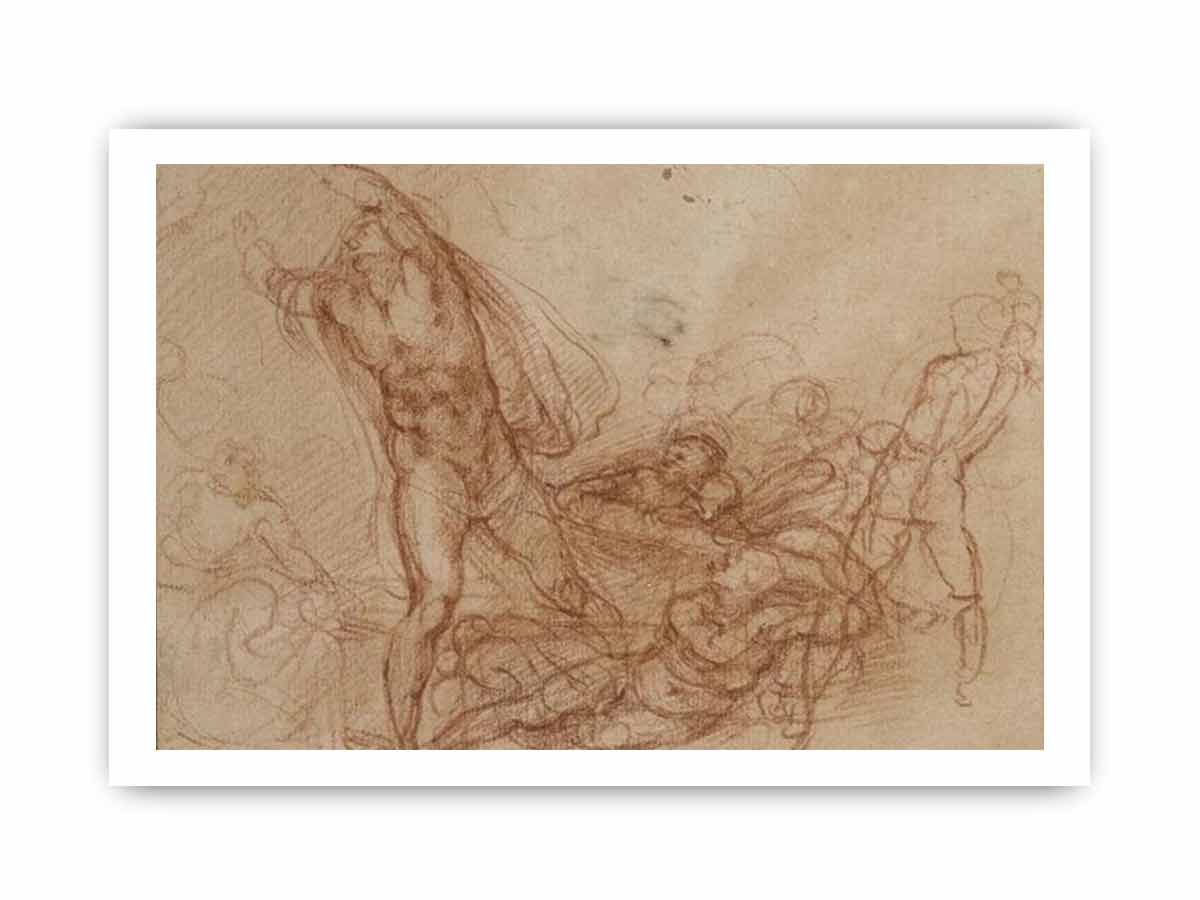 Study for a Resurrection of Christ By Michelangelo Buonarroti
