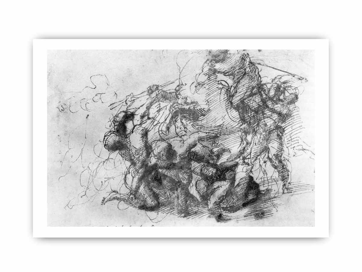 Battle Scene By Michelangelo Buonarroti