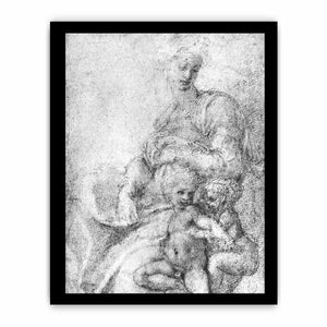 Madonna, Child and St John By Michelangelo Buonarroti