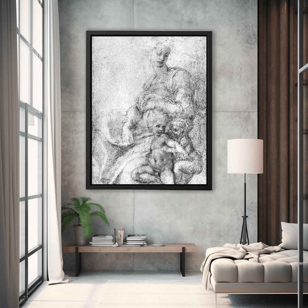 Madonna, Child and St John By Michelangelo Buonarroti