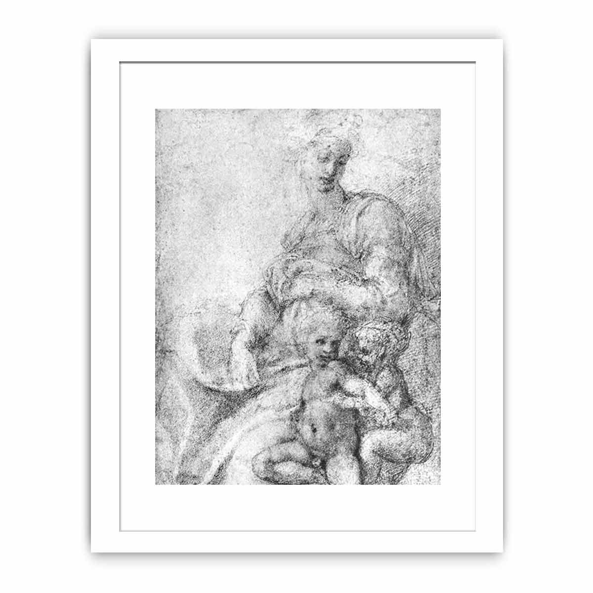 Madonna, Child and St John By Michelangelo Buonarroti
