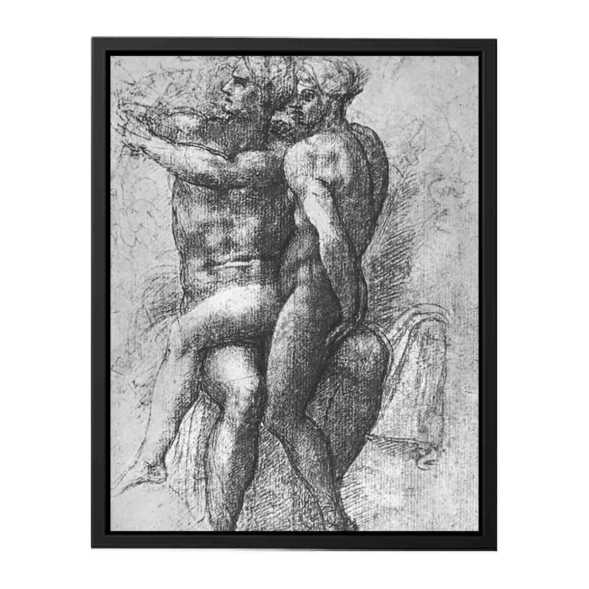 Nude Study By Michelangelo Buonarroti