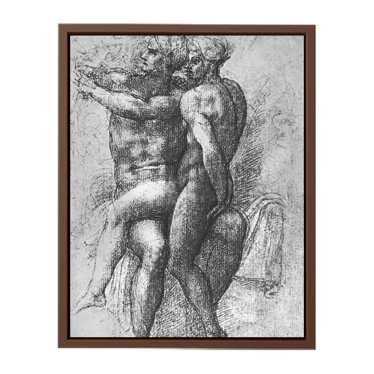 Nude Study By Michelangelo Buonarroti