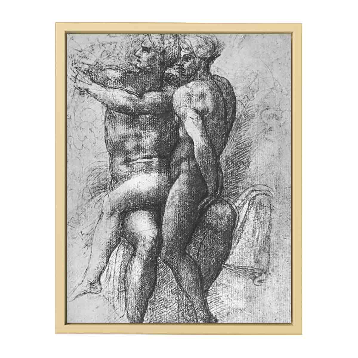 Nude Study By Michelangelo Buonarroti
