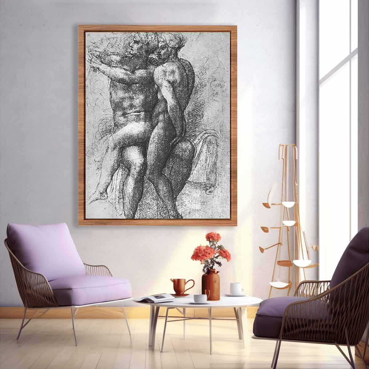 Nude Study By Michelangelo Buonarroti