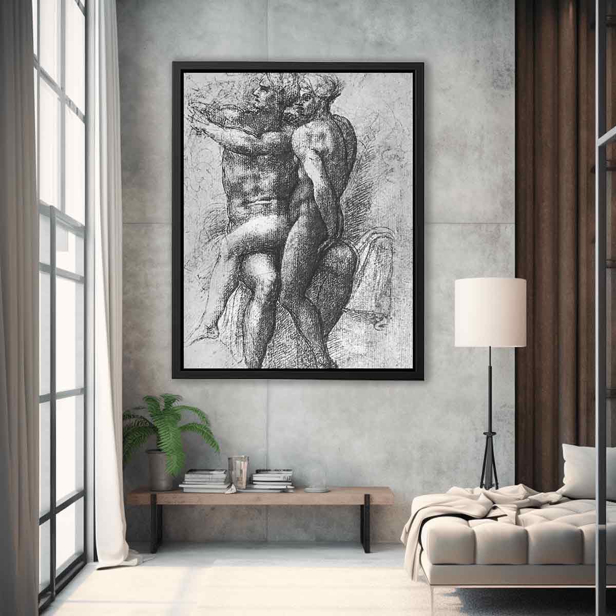 Nude Study By Michelangelo Buonarroti