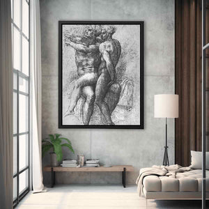 Nude Study By Michelangelo Buonarroti