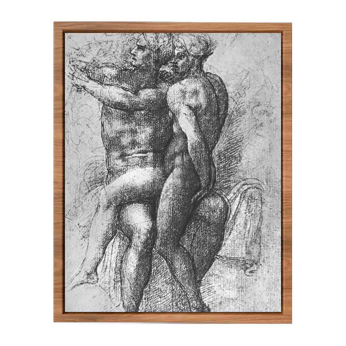 Nude Study By Michelangelo Buonarroti