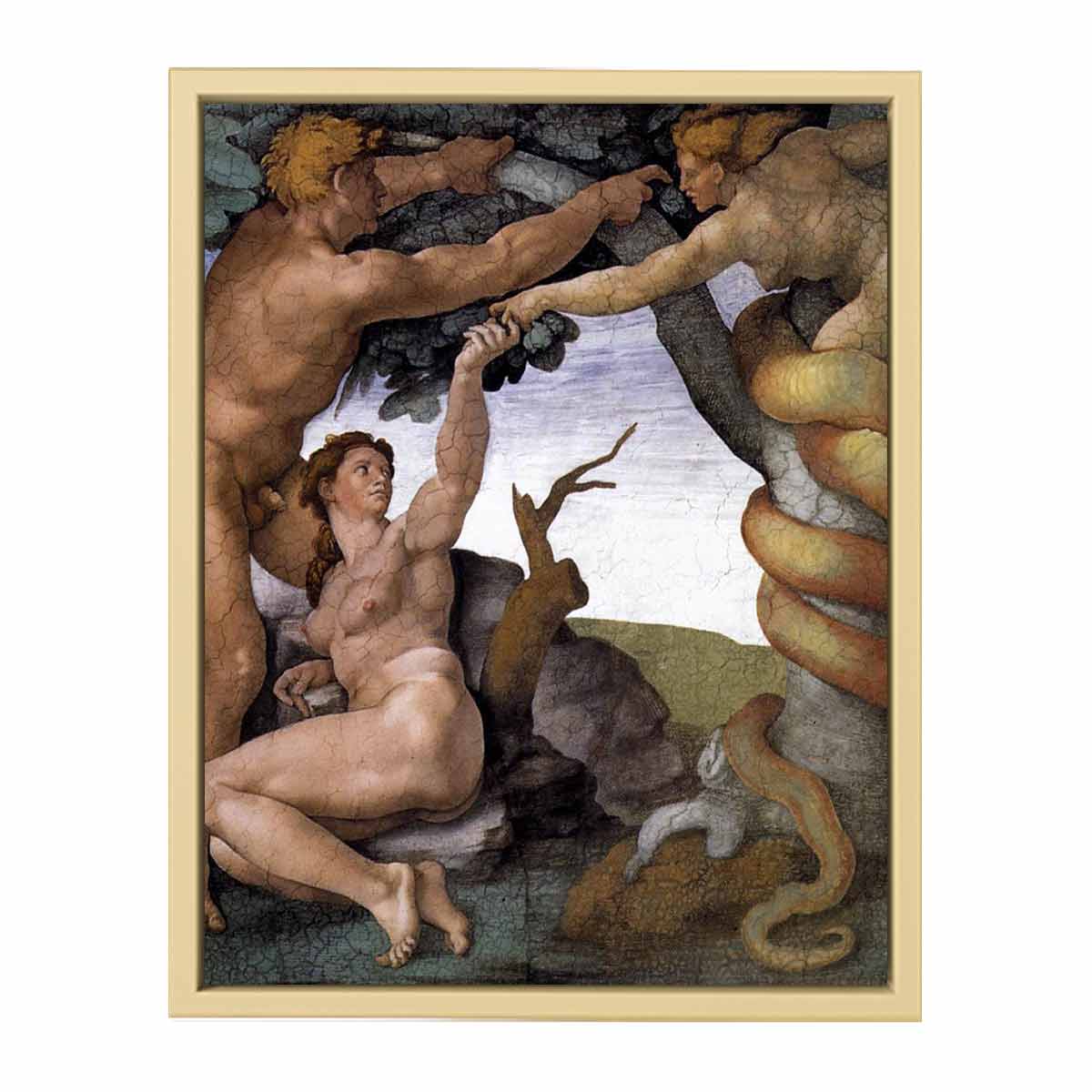 Michelangelo Buonarroti, Fall and Expulsion from Garden of Eden