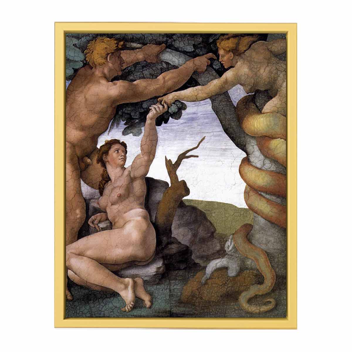 Michelangelo Buonarroti, Fall and Expulsion from Garden of Eden