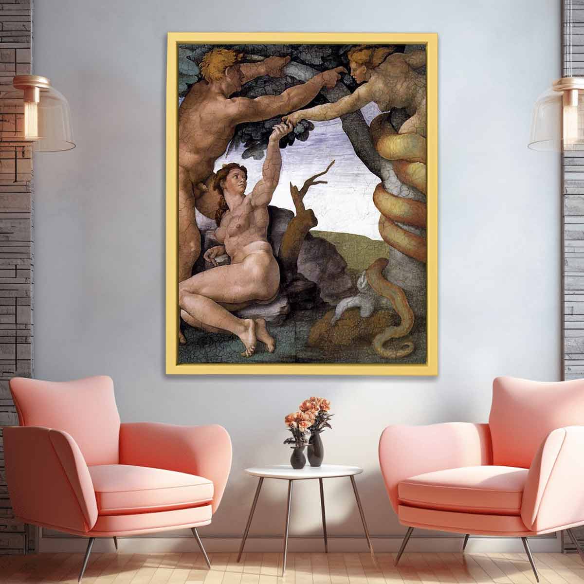 Michelangelo Buonarroti, Fall and Expulsion from Garden of Eden