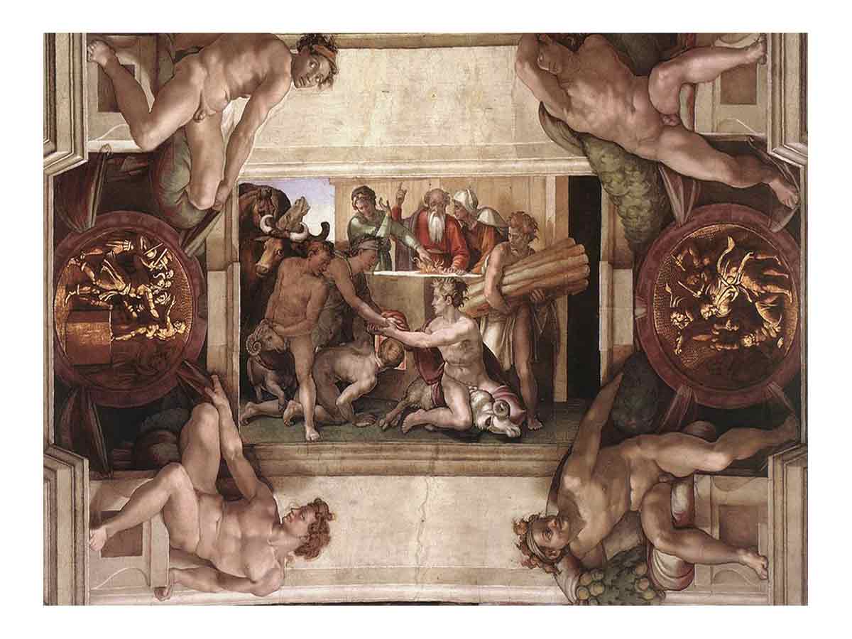 Sacrifice of Noah By Michelangelo Buonarroti