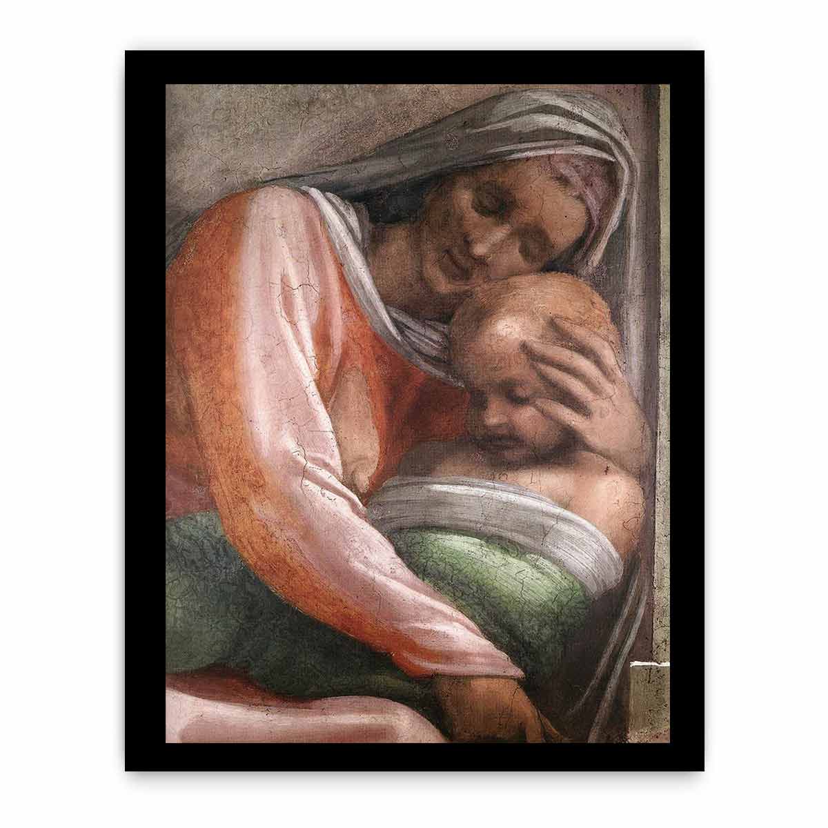 Salmon - Boaz - Obed (detail) By Michelangelo Buonarroti