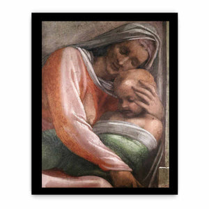 Salmon - Boaz - Obed (detail) By Michelangelo Buonarroti