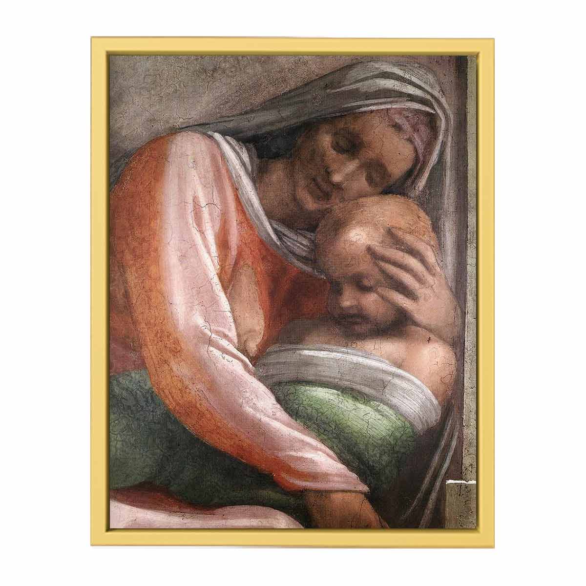 Salmon - Boaz - Obed (detail) By Michelangelo Buonarroti