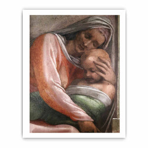 Salmon - Boaz - Obed (detail) By Michelangelo Buonarroti