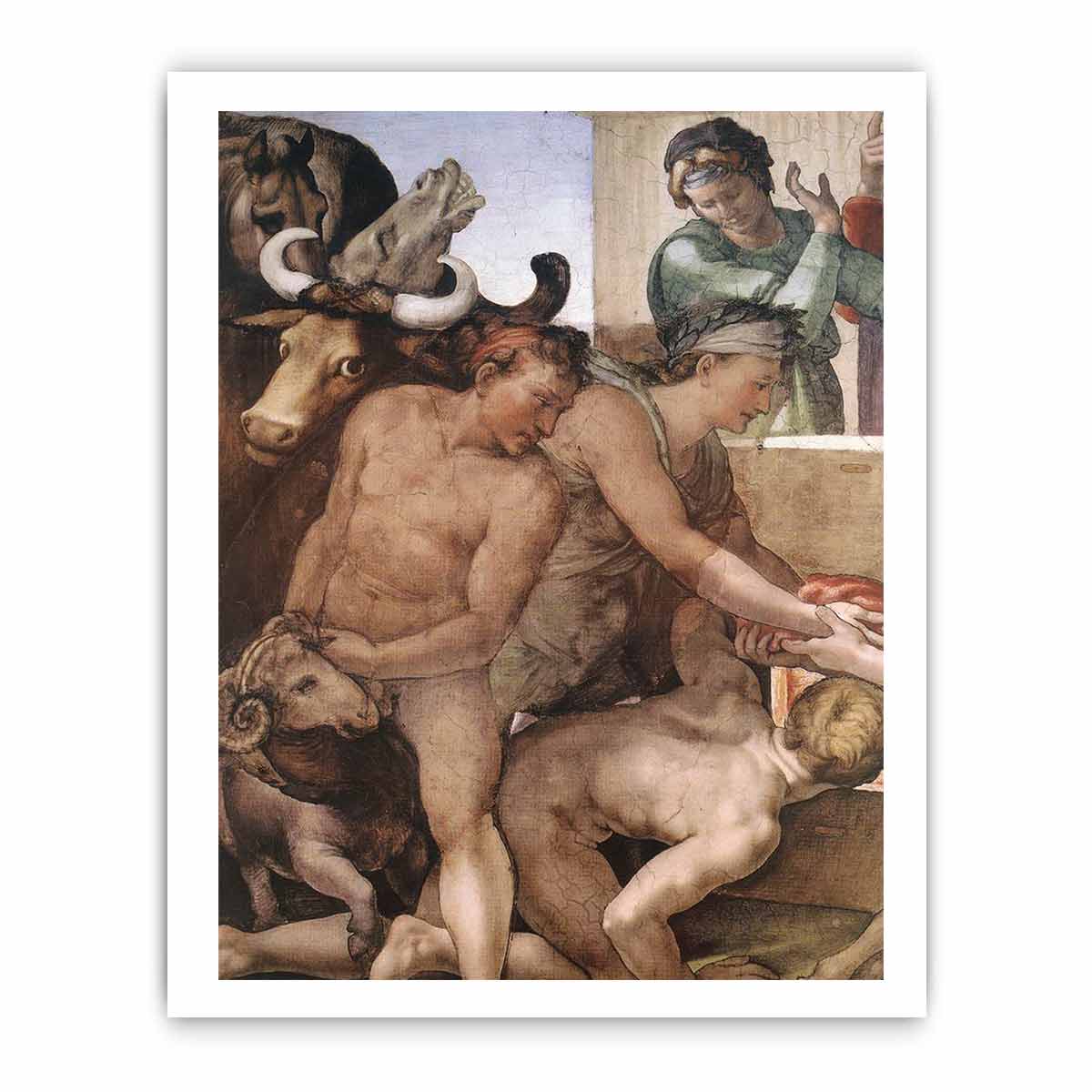 Sacrifice of Noah (detail) By Michelangelo Buonarroti