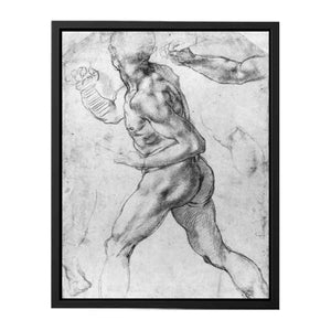 Male Nude Black & White By Michelangelo Buonarroti