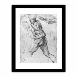 Male Nude Black & White By Michelangelo Buonarroti