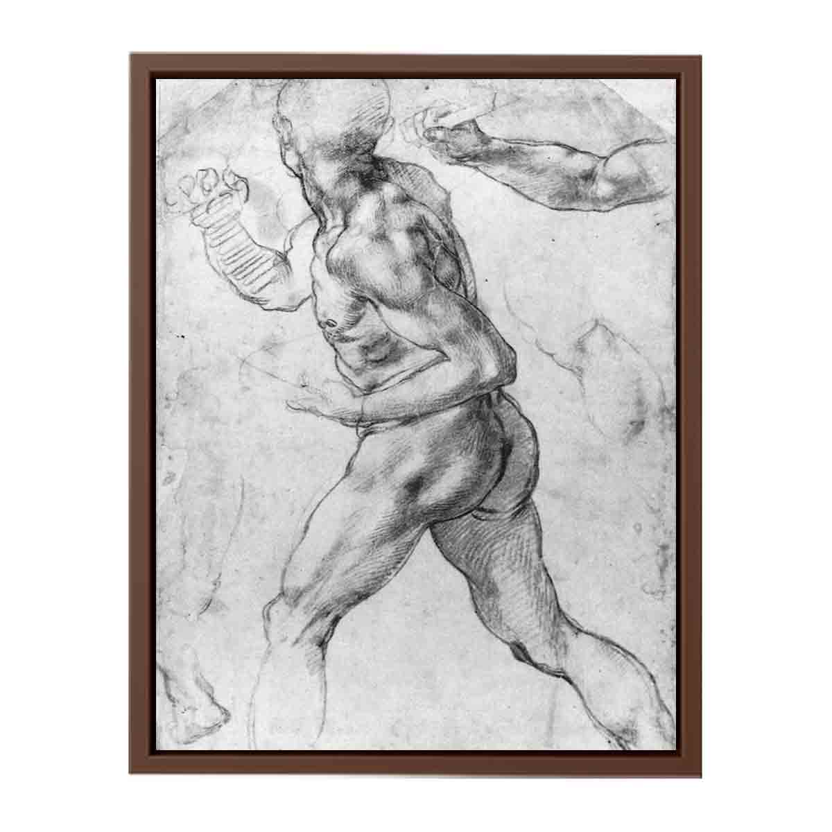 Male Nude Black & White By Michelangelo Buonarroti