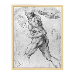 Male Nude Black & White By Michelangelo Buonarroti
