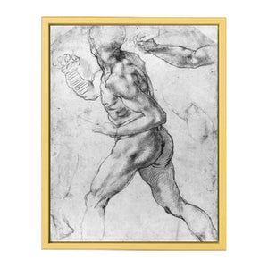 Male Nude Black & White By Michelangelo Buonarroti
