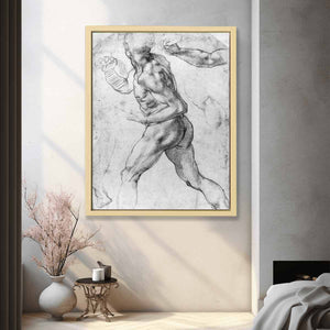 Male Nude Black & White By Michelangelo Buonarroti