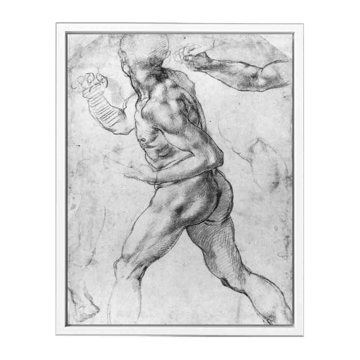 Male Nude Black & White By Michelangelo Buonarroti