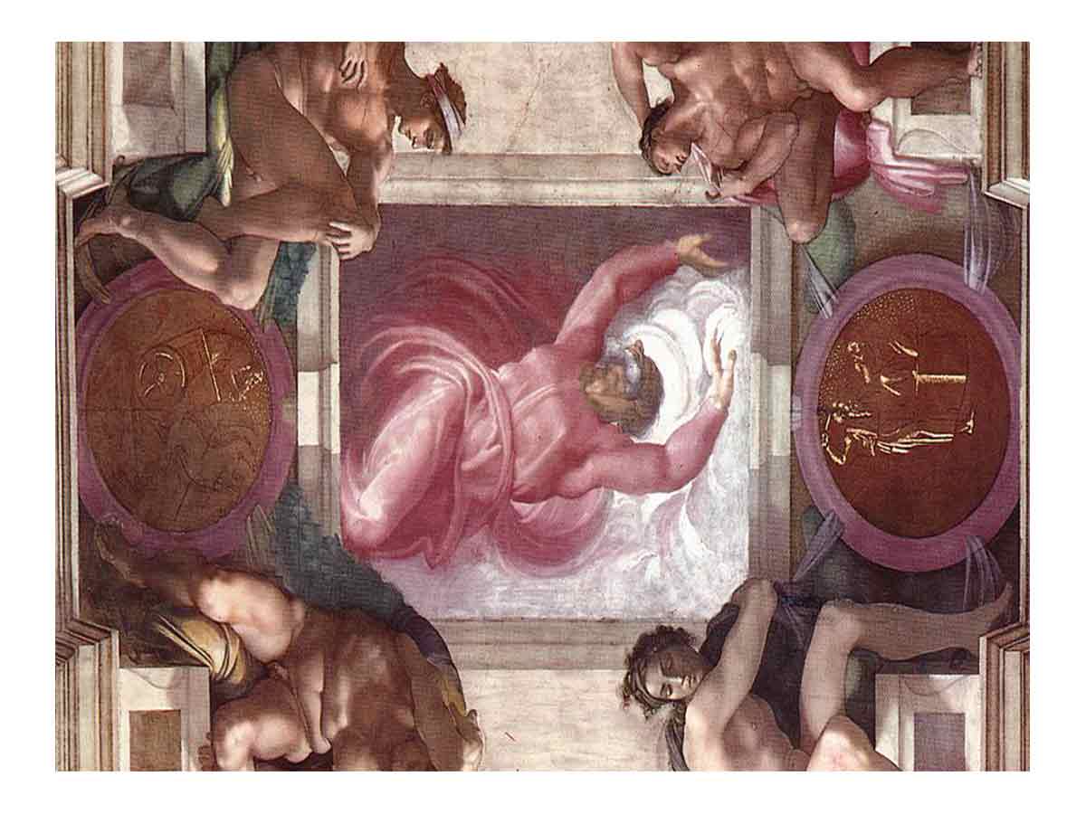 Separation of Light from Darkness (with ignudi and medallions) 1511
