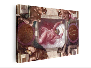 Separation of Light from Darkness (with ignudi and medallions) By Michelangelo Buonarroti