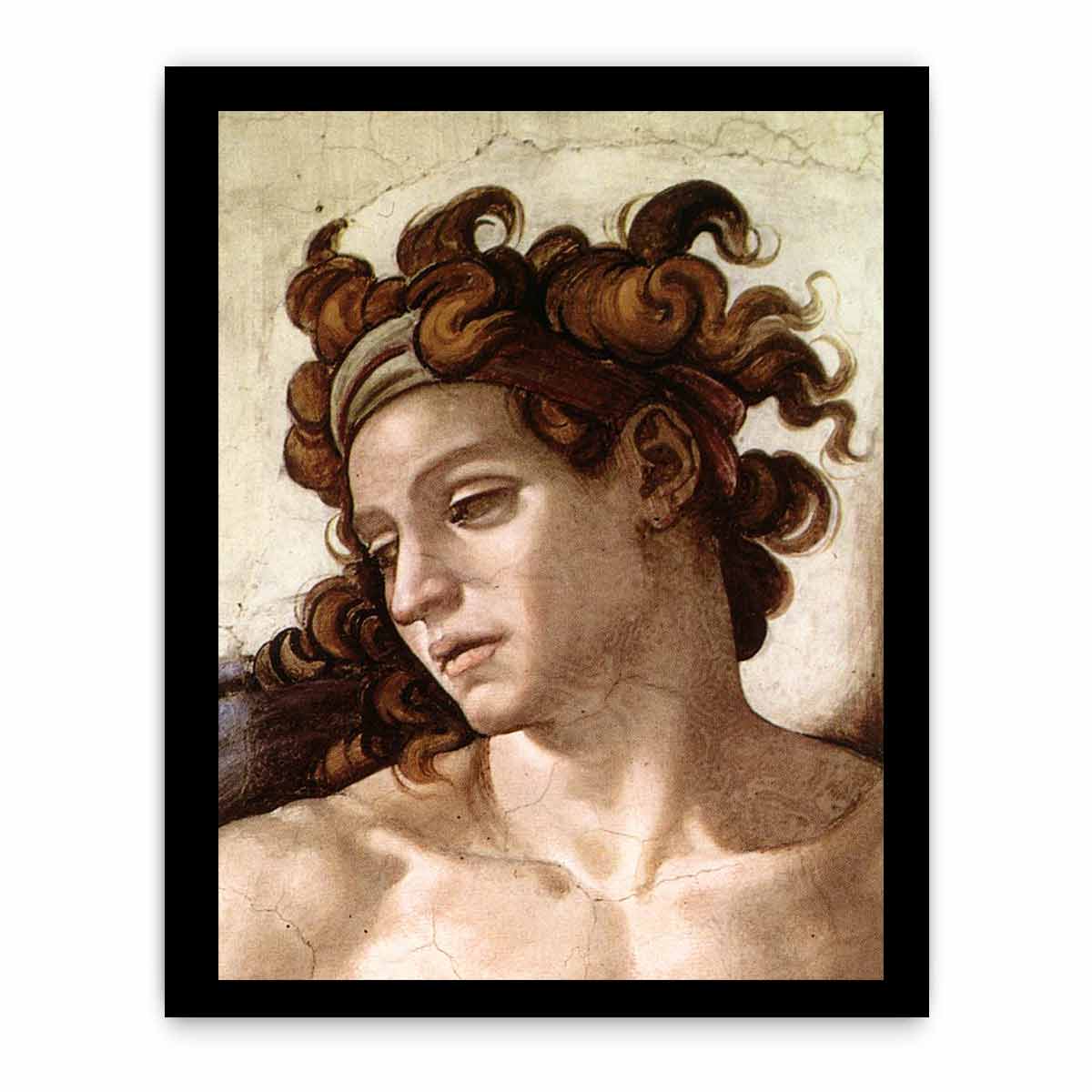 A Ignudo (detail) By Michelangelo Buonarroti