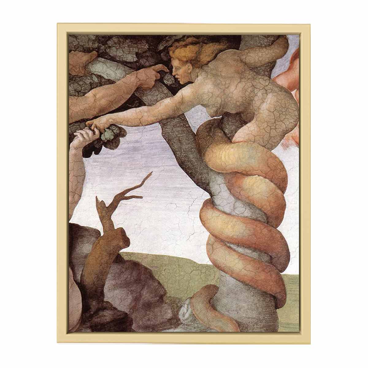 The Fall and Expulsion from Garden of Eden (detail) By Michelangelo Buonarroti
