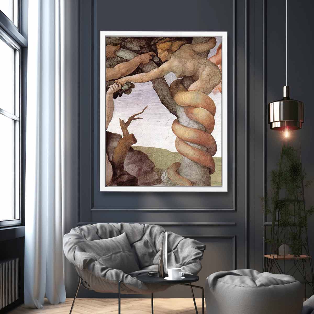 The Fall and Expulsion from Garden of Eden (detail) By Michelangelo Buonarroti