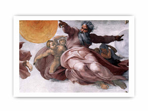 Creation of the Sun, Moon, and Plants (detail) By Michelangelo Buonarroti