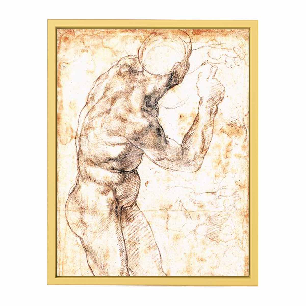 Male Nude By Michelangelo Buonarroti